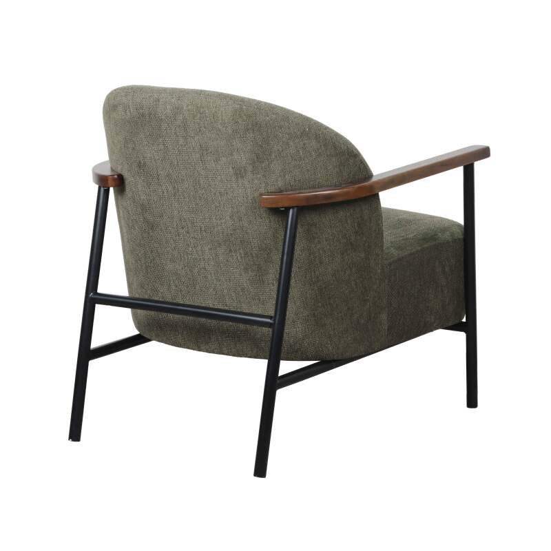 Sillón relax en acero, madera y tela (3/7)