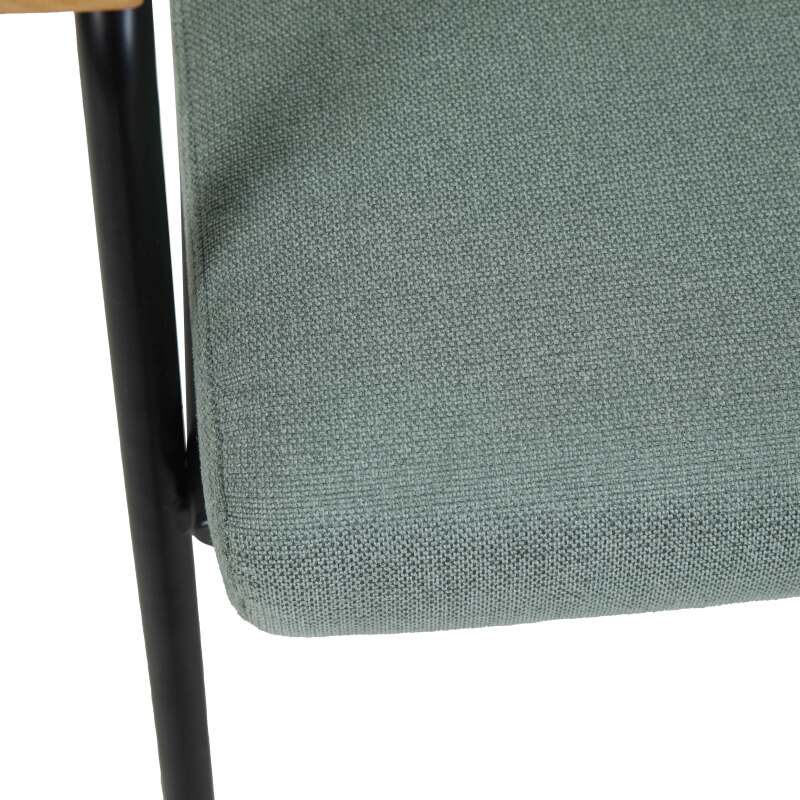 Sillón relax en acero, ratán sintético y tela.