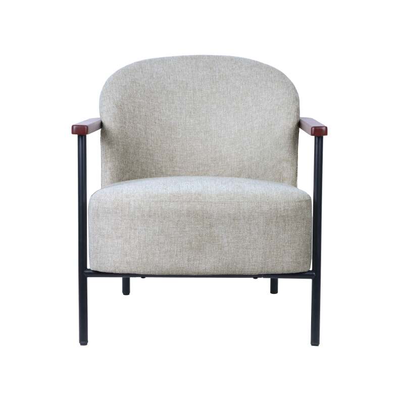 Sillón relax en acero, madera y tela (3/7)