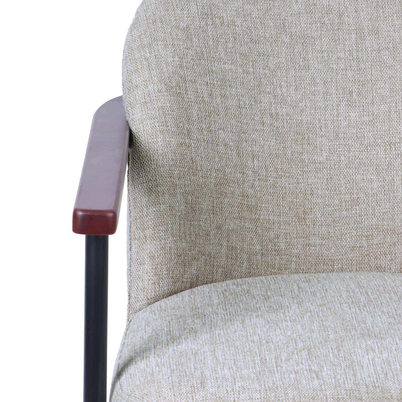 Sillón relax en acero, madera y tela