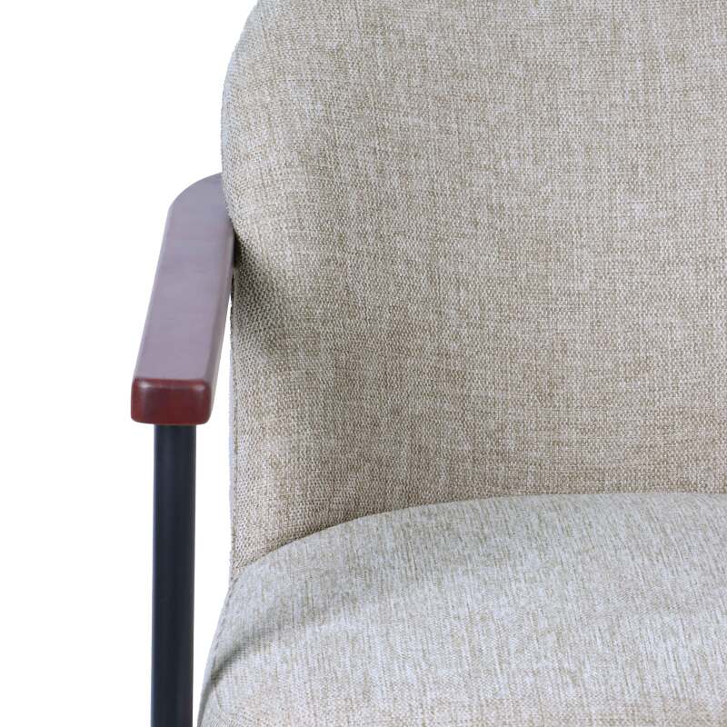 Sillón relax en acero, madera y tela (6/7)