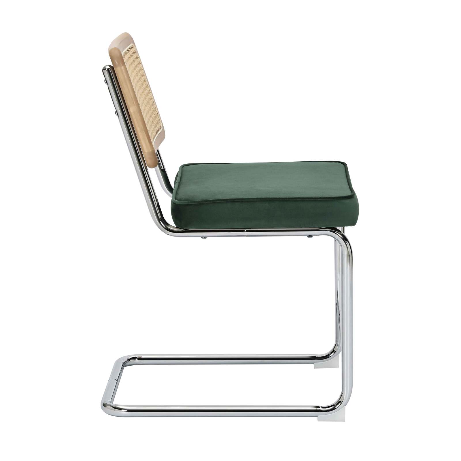 Juego de 2 sillas de acero y terciopelo. 