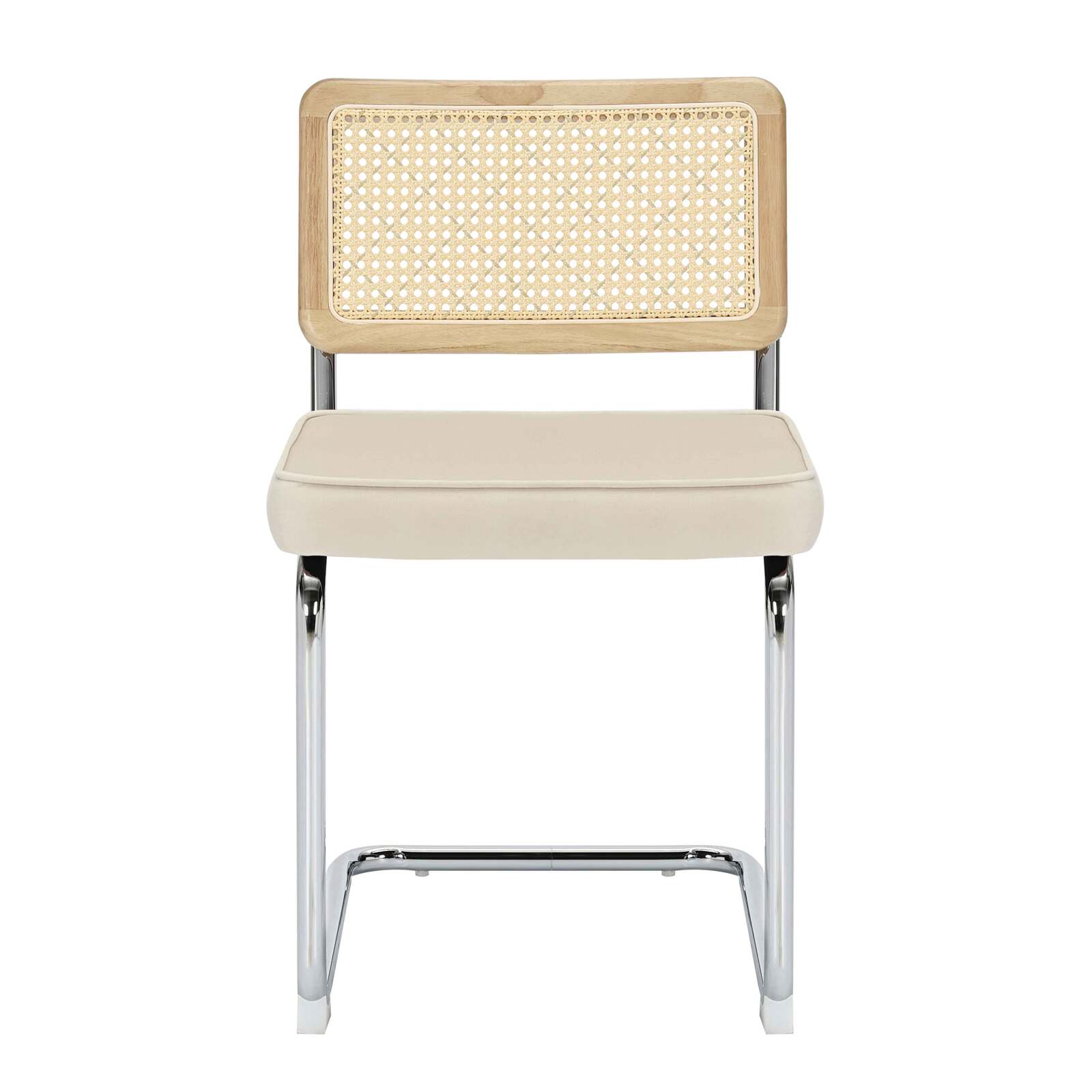 Juego de 2 sillas de acero y terciopelo. 