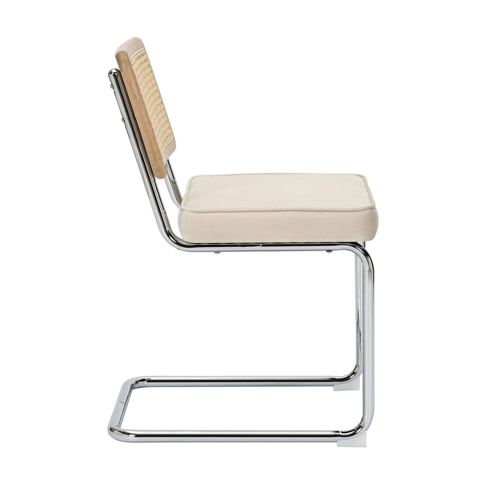 Juego de 2 sillas de acero y terciopelo. 