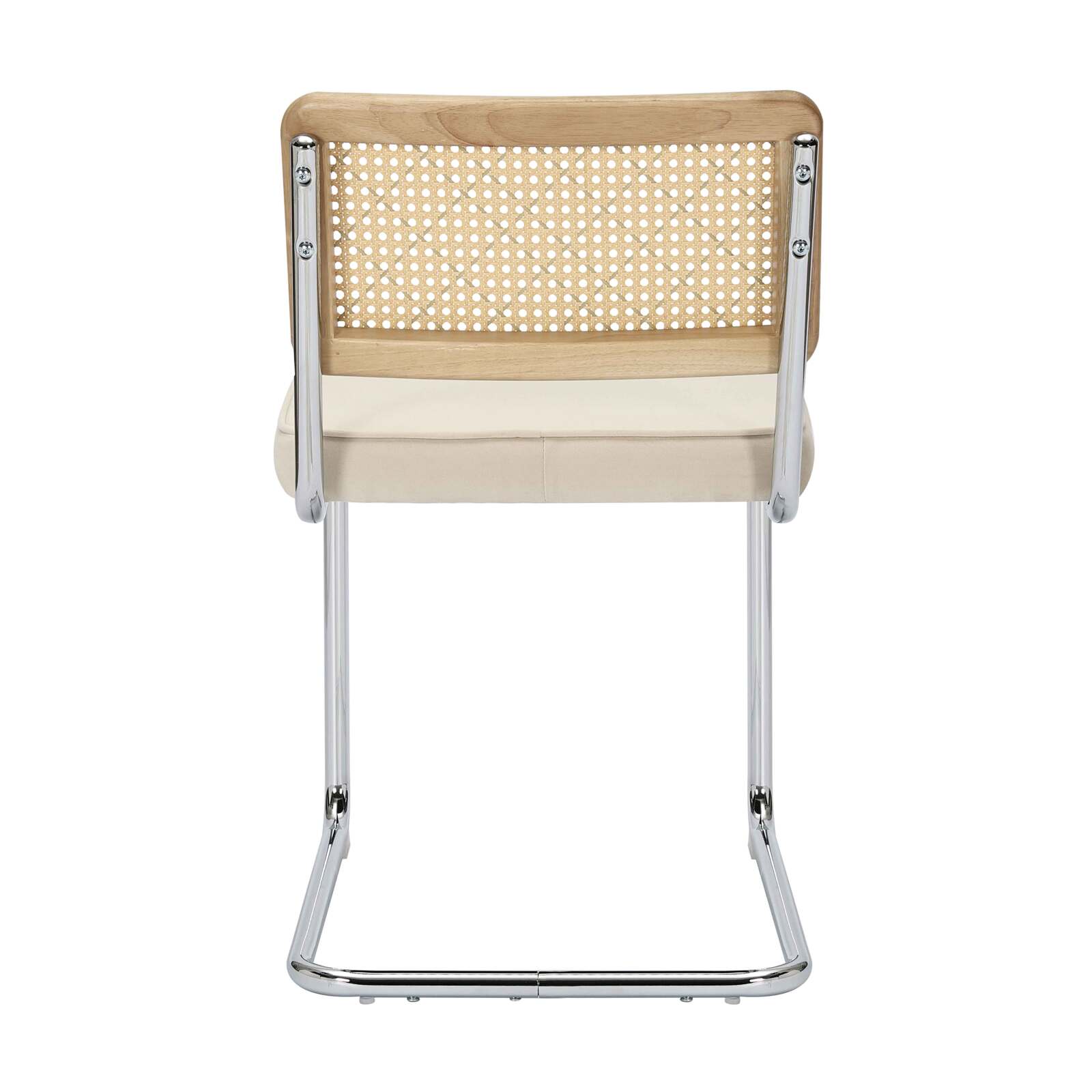 Juego de 2 sillas de acero y terciopelo. 