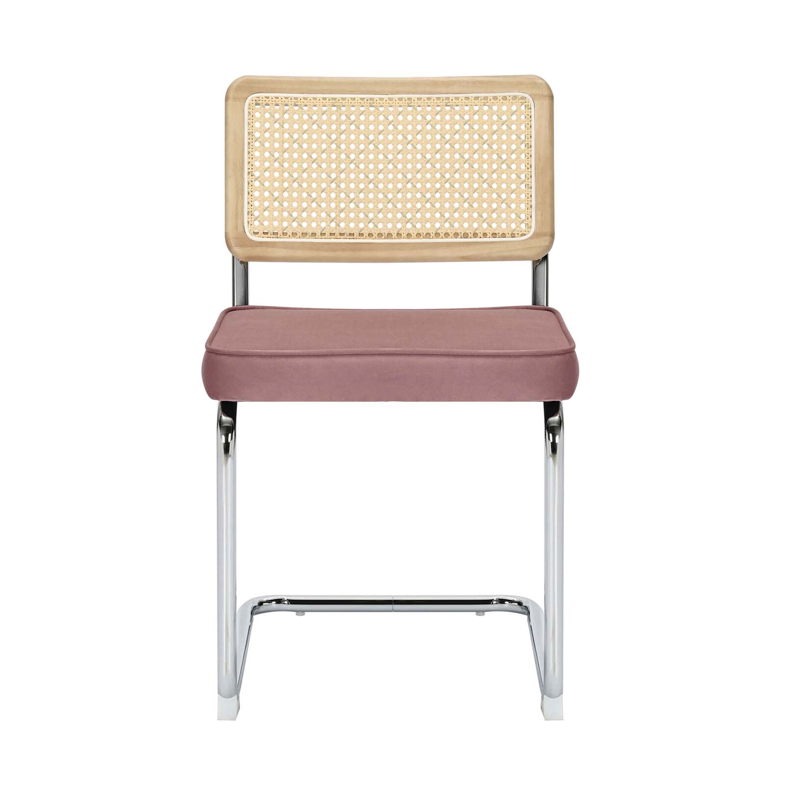 Juego de 2 sillas de acero y terciopelo. 