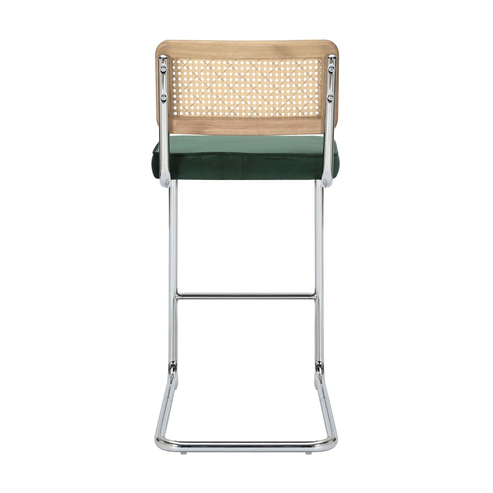 Juego de 2 tronas en acero y terciopelo. 