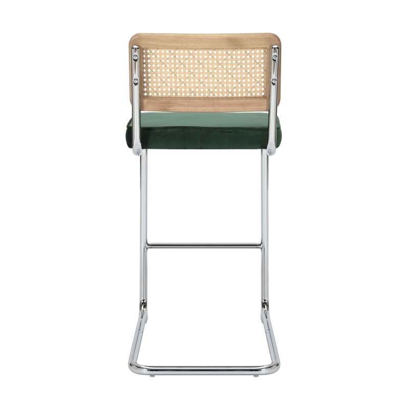 Juego de 2 tronas en acero y terciopelo. 