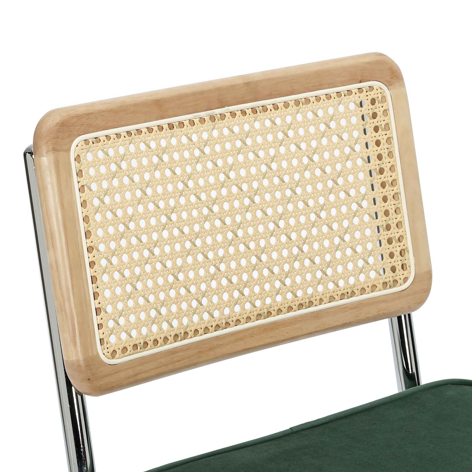 Juego de 2 tronas en acero y terciopelo. 