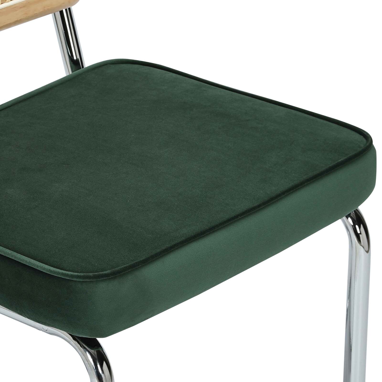 Juego de 2 tronas en acero y terciopelo. 