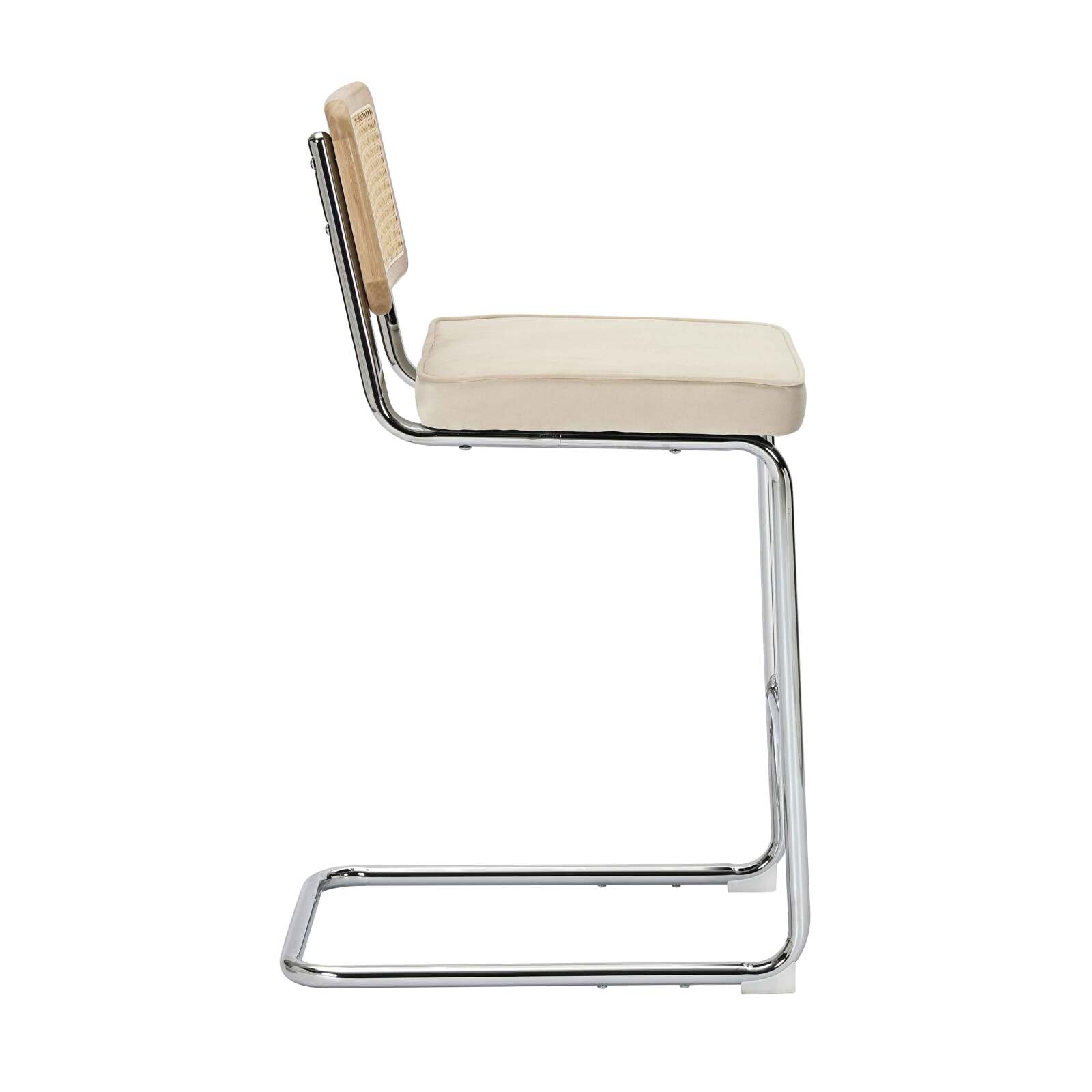 Juego de 2 tronas en acero y terciopelo. 