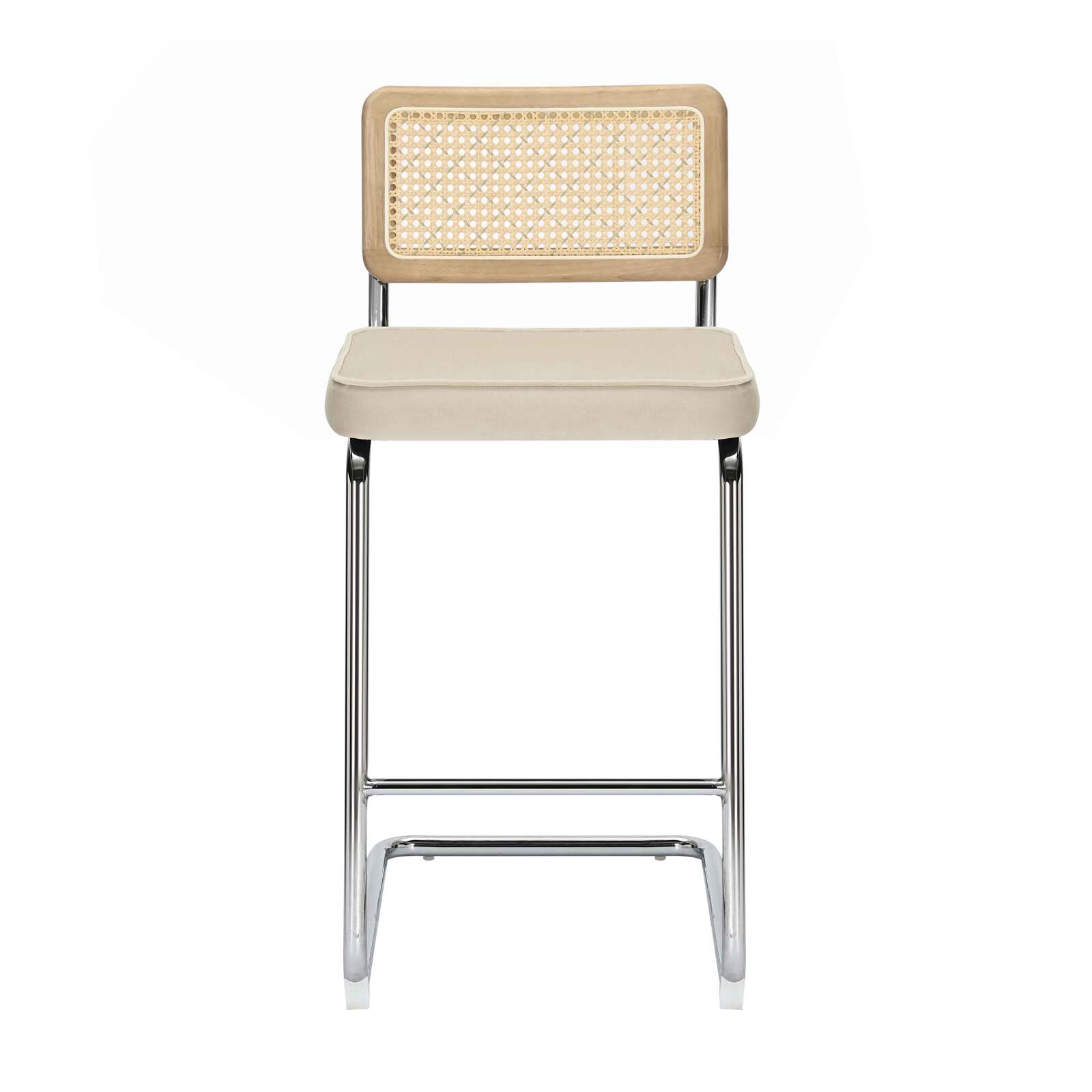 Juego de 2 tronas en acero y terciopelo. 