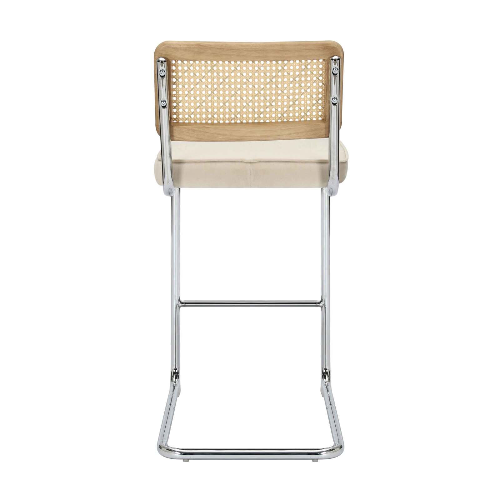 Juego de 2 tronas en acero y terciopelo. 