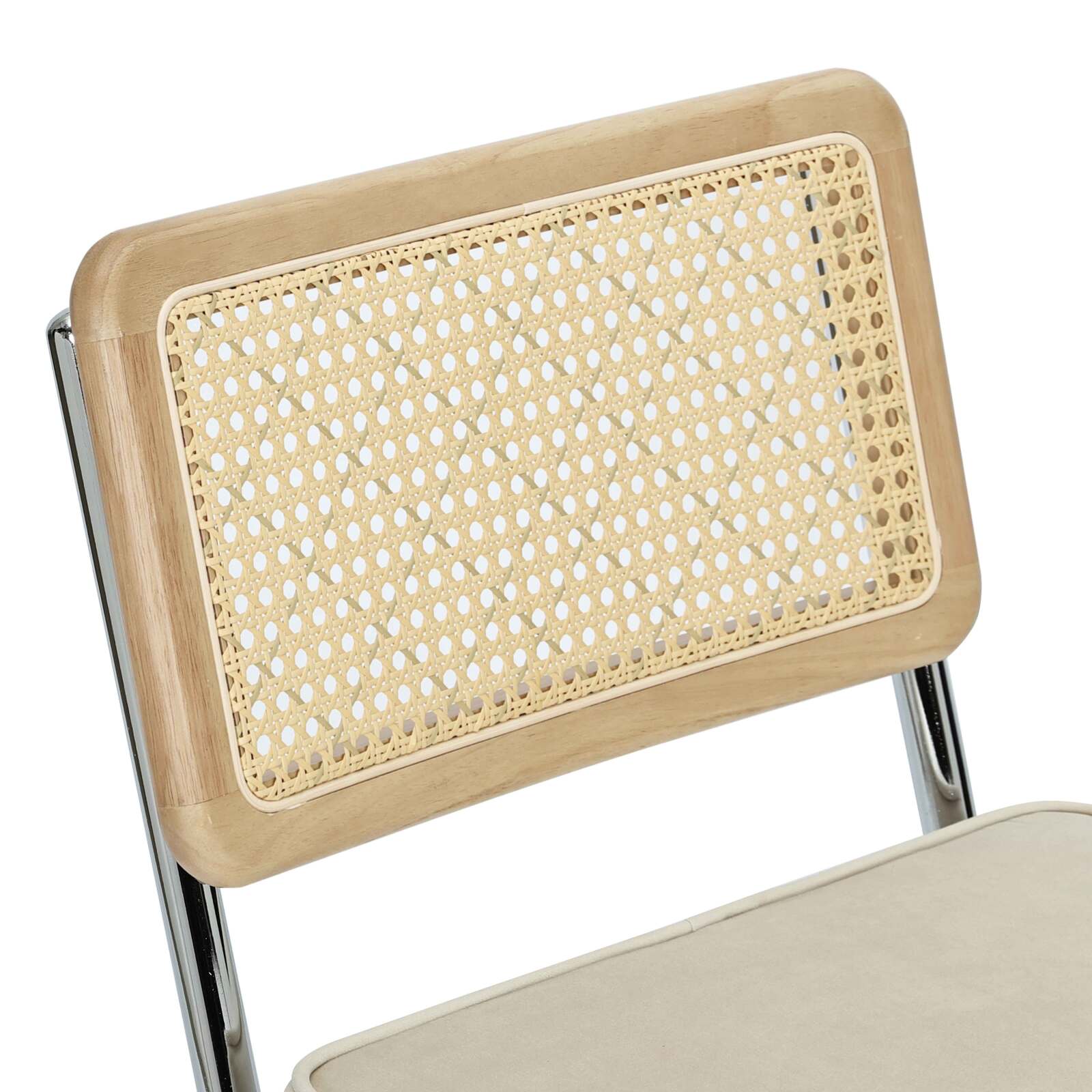 Juego de 2 tronas en acero y terciopelo. 