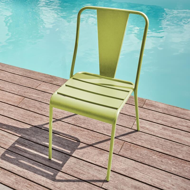 Silla de jardín bistro parisino de metal calada - Lifestyle