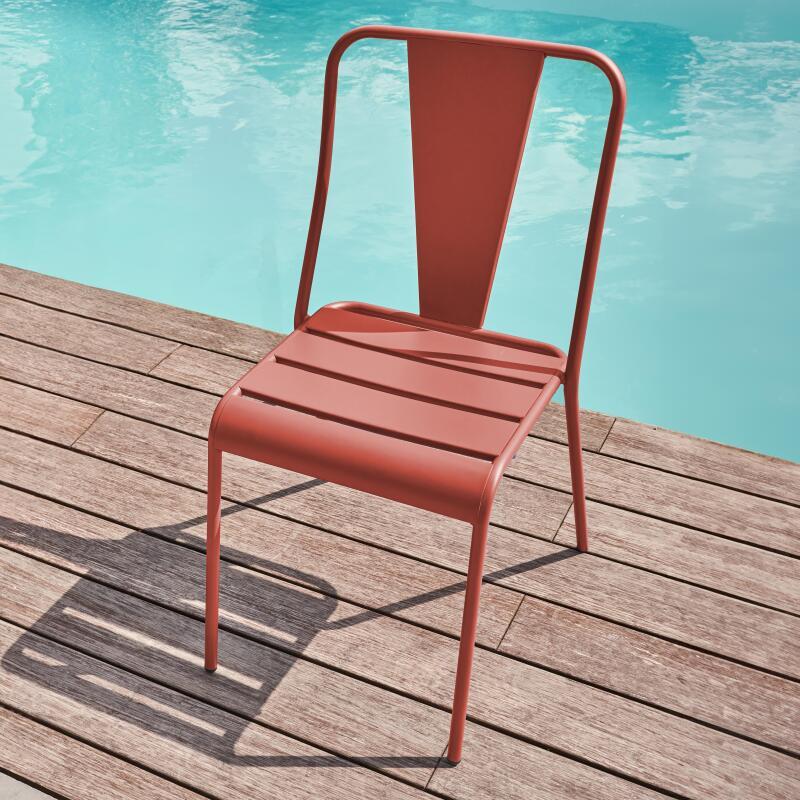 Silla de jardín bistro parisino de metal calada - Lifestyle