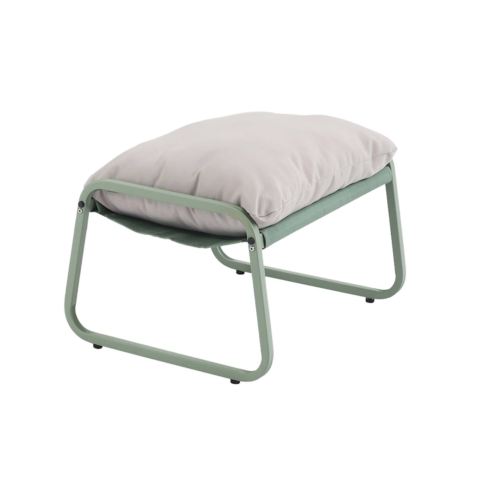 Sillón relax en acero y textileno con reposapiés.