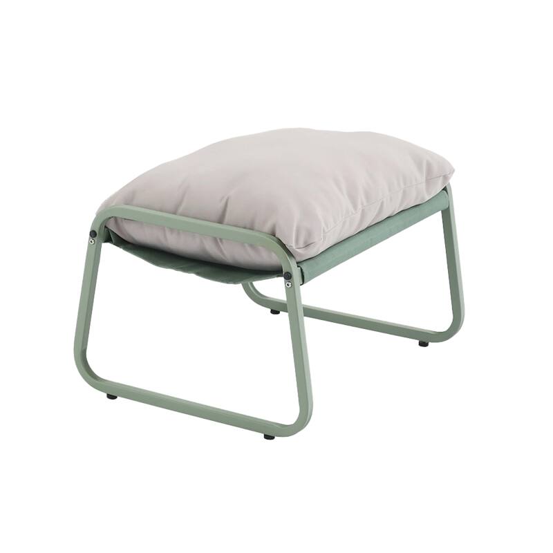 Sillón relax en acero y textileno con reposapiés. (4/5)