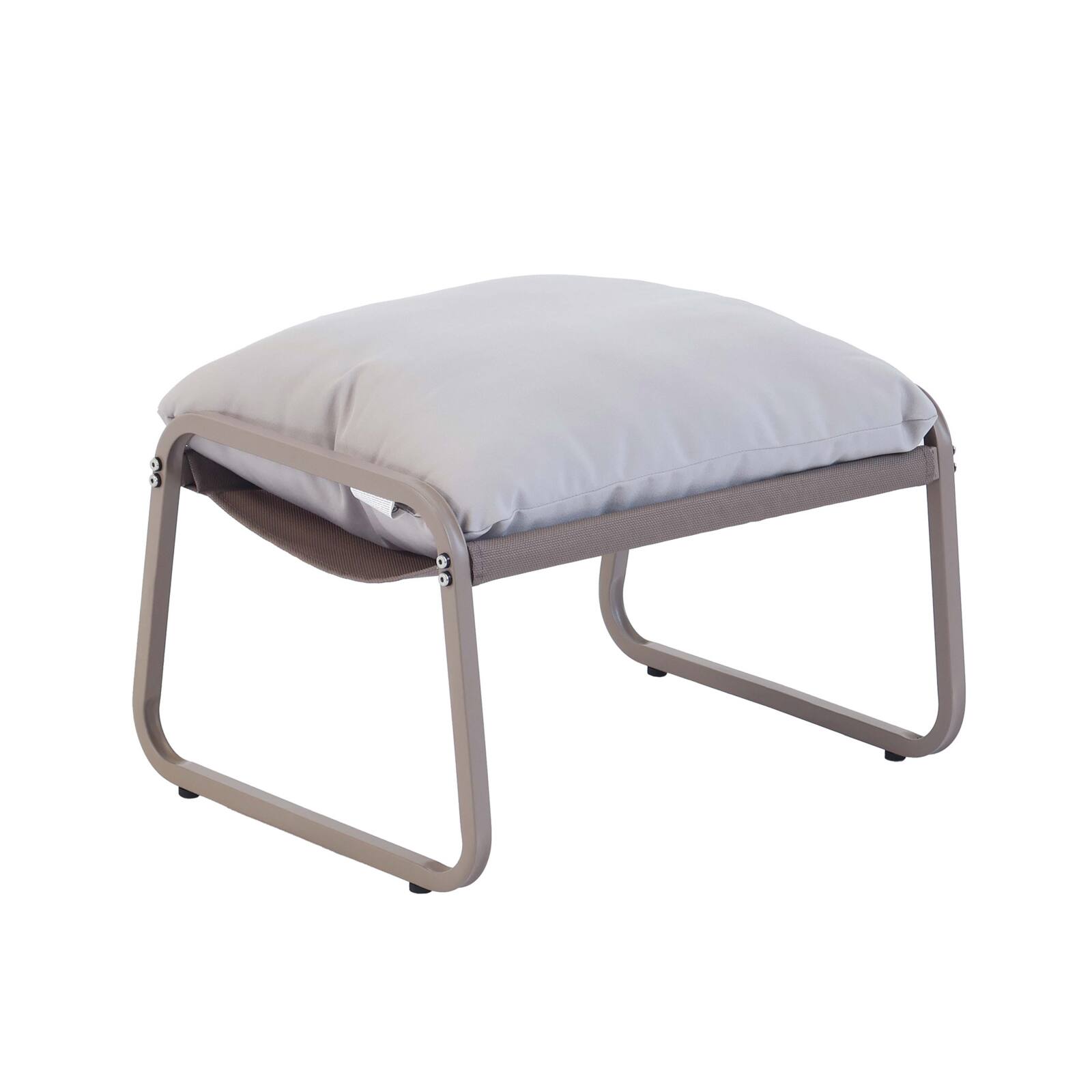 Sillón relax en acero y textileno con reposapiés.