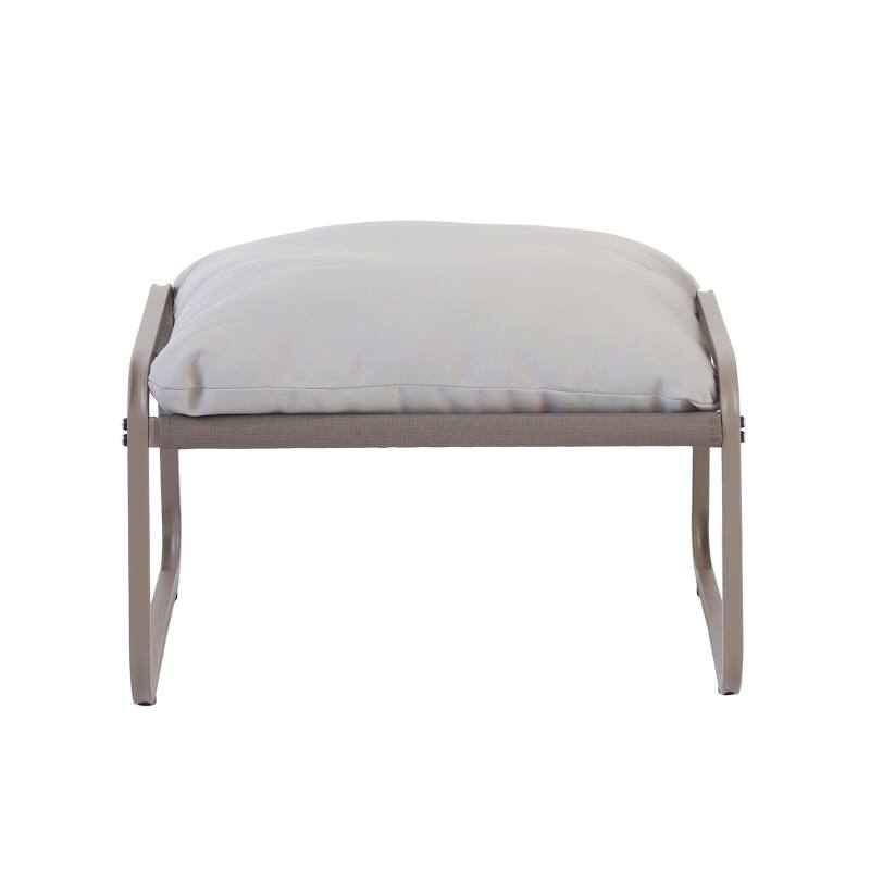 Sillón relax en acero y textileno con reposapiés. (6/7)