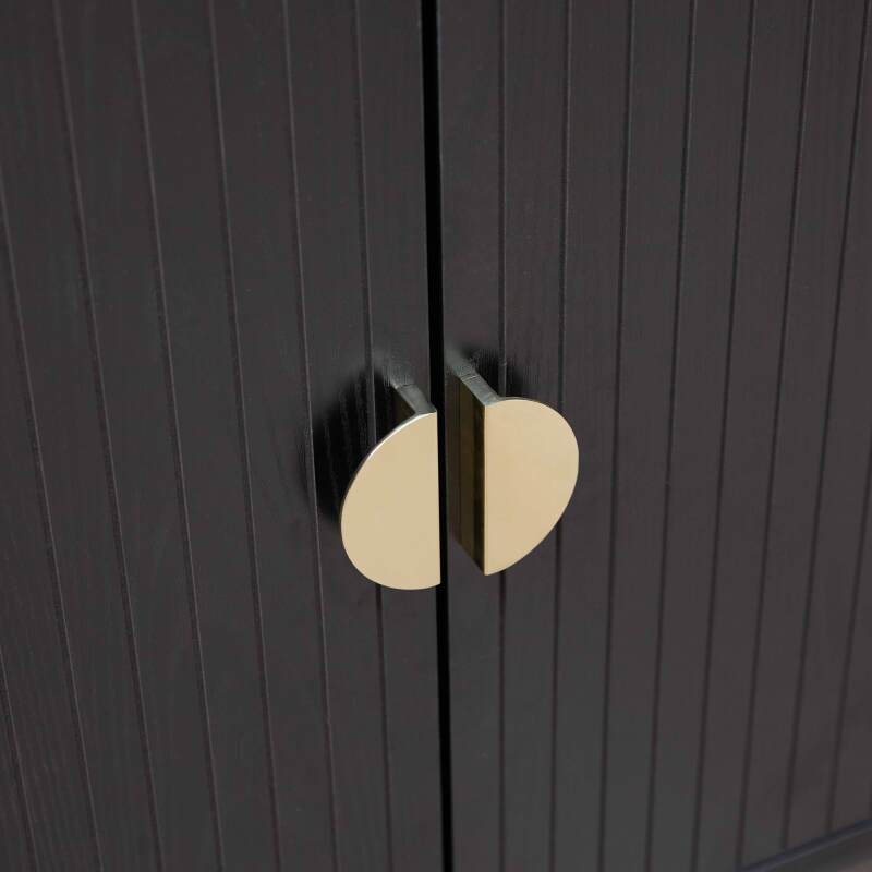 Aparador 2 puertas y 3 cajones en acero y decoración melamina MDF 150 cm (6/7)