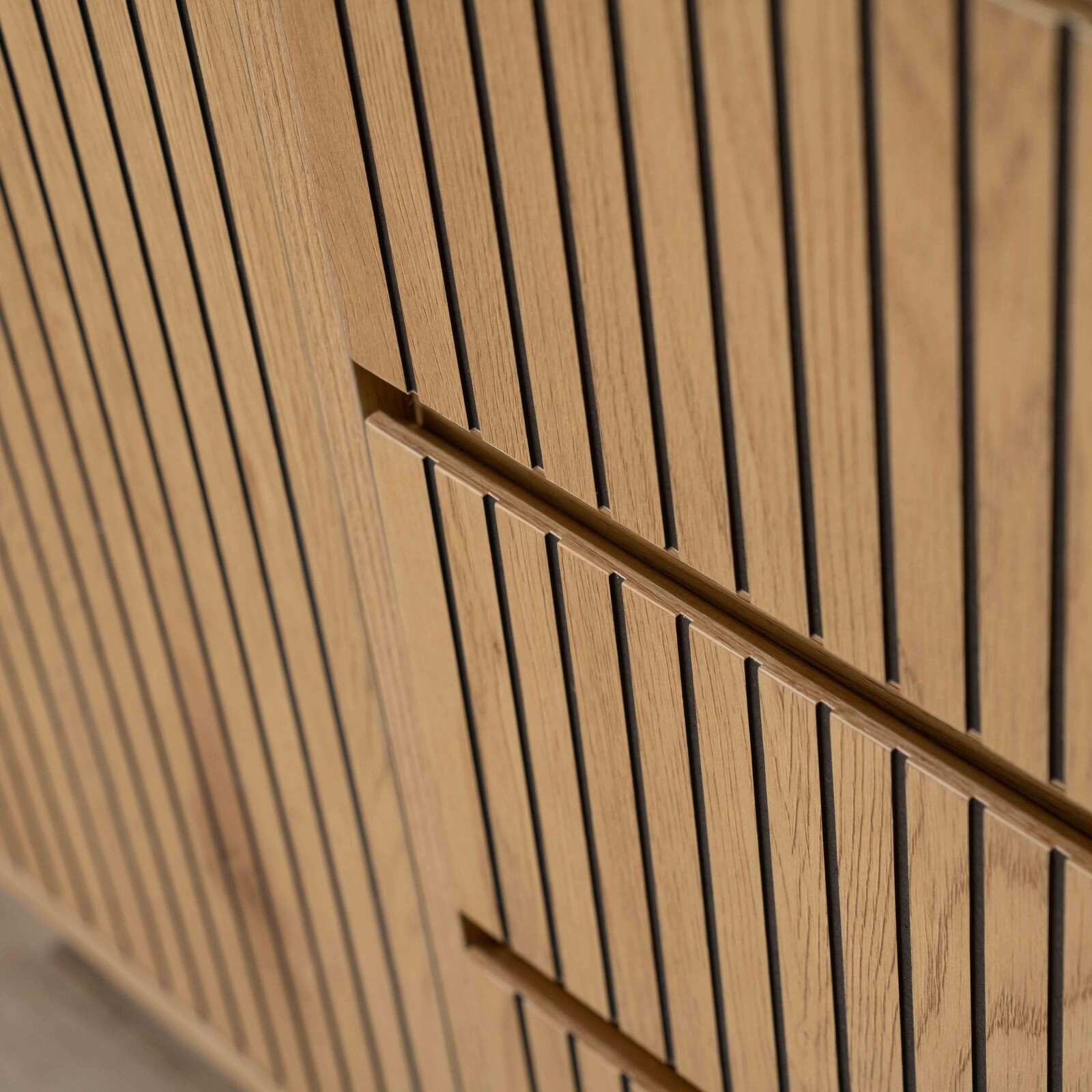 Aparador 2 puertas y 3 cajones en acero y decoración melamina MDF 150 cm