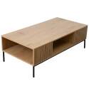 Mesa de centro de acero y MDF con decoración en melamina 150 cm