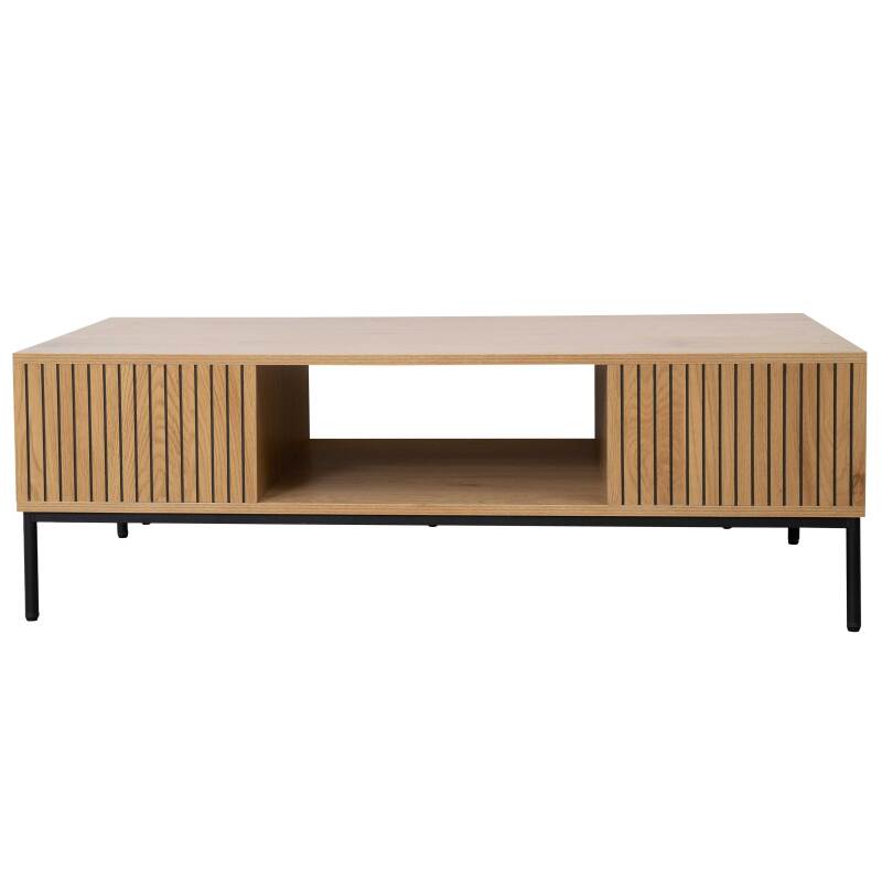 Mesa de centro de acero y MDF con decoración en melamina 150 cm (2/5)