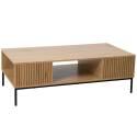 Mesa de centro de acero y MDF con decoración en melamina 150 cm