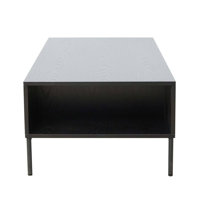 Mesa de centro de acero y MDF con decoración en melamina 150 cm