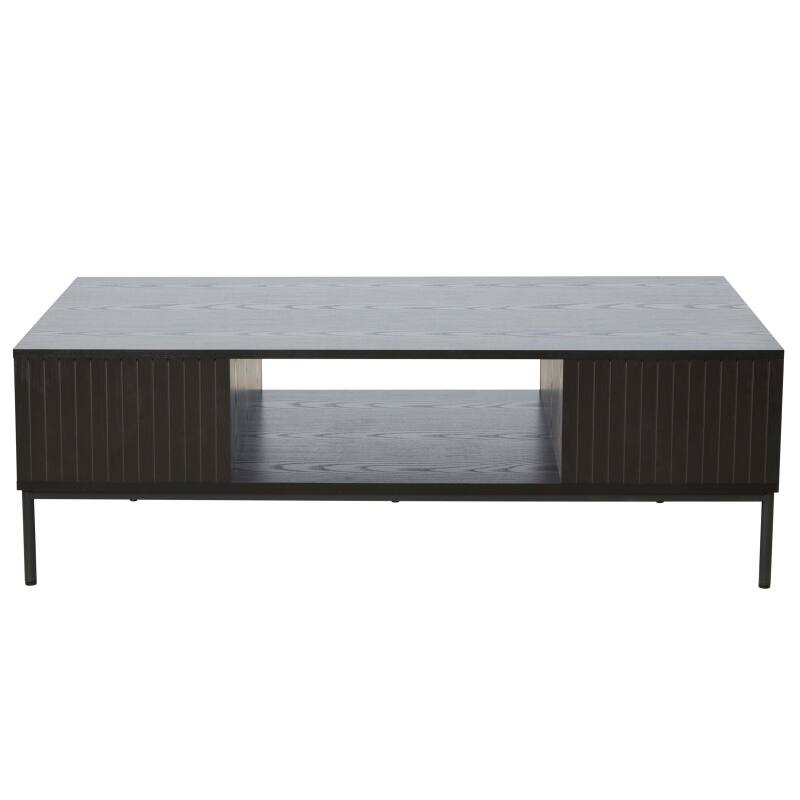 Mesa de centro de acero y MDF con decoración en melamina 150 cm