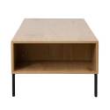 Mesa de centro de acero y MDF con decoración en melamina 150 cm