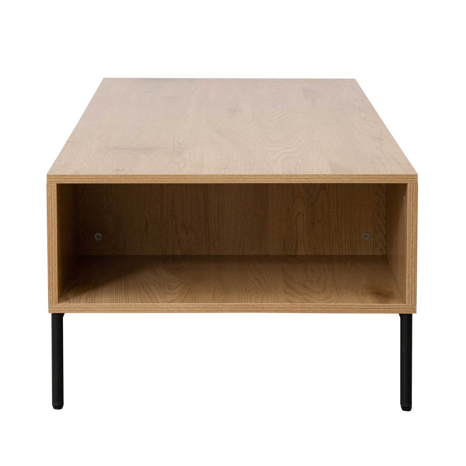 Mesa de centro de acero y MDF con decoración en melamina 150 cm