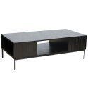 Mesa de centro de acero y MDF con decoración en melamina 150 cm