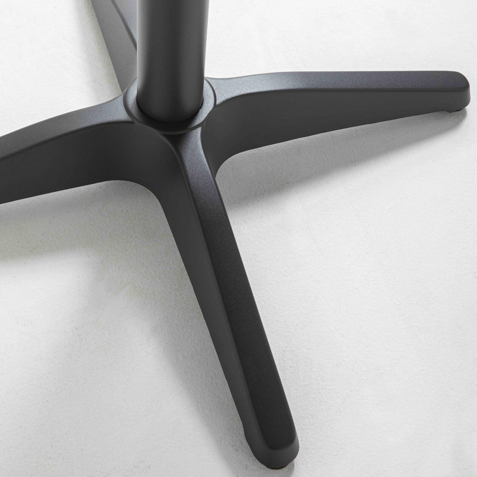 Mesa de terraza cuadrada de madera 70 x 70 cm y 4 sillas de aluminio