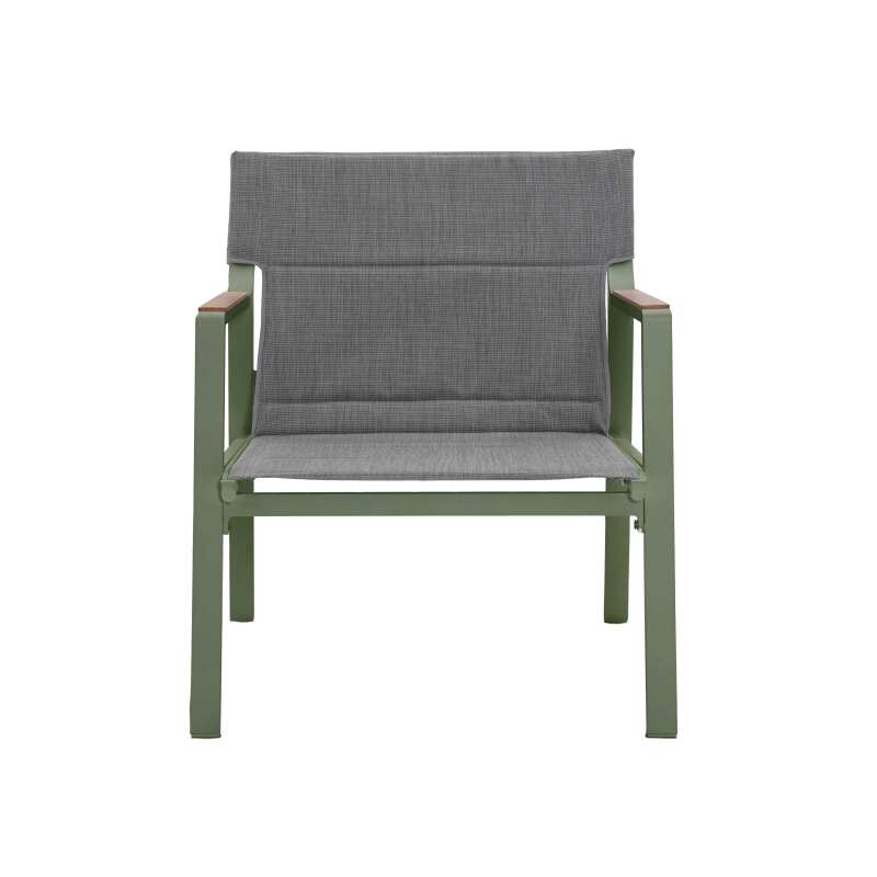 Mueble de jardín de aluminio de 4 plazas con 1 sofá, 2 sillones y mesa de centro (2/7)