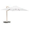 Parasol excéntrico inclinable y rotación de 360° cuadrado (3 x 3 m) y 4 losas lastradas