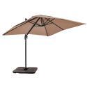 Parasol excéntrico rectangular (2x3m) giratorio 360° y 4 losas para rellenar y estabilizar