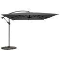 Parasol excéntrico (3 x 3 m) y 4 losas lastradas