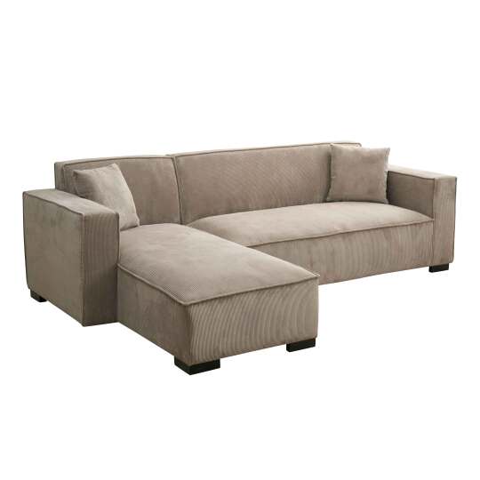 Sofá esquinero con chaise longue izquierda en tejido de 3 plazas