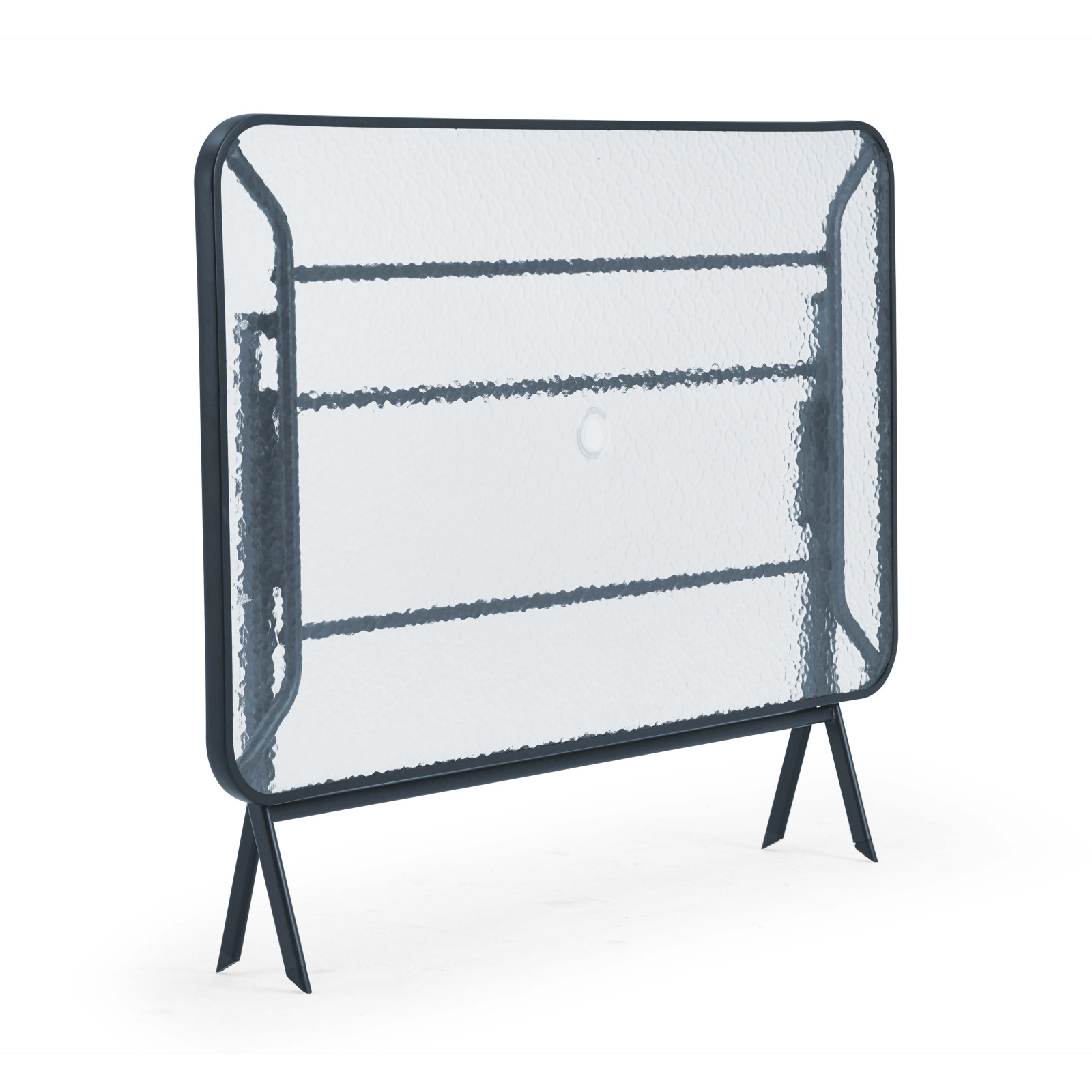 Mesa de jardín rectangular 130x80 cm y 4 sillas plegables