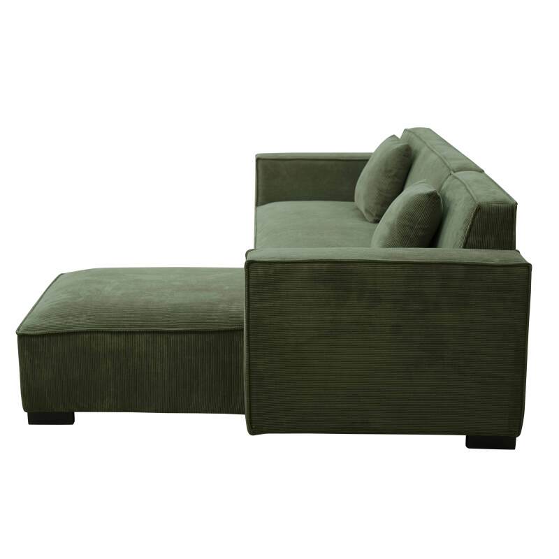 Sofá esquinero con chaise longue tela recta 3 plazas    (4/7)