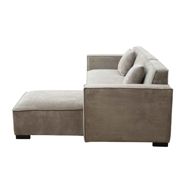 Sofá esquinero con chaise longue tela recta 3 plazas    (5/8)