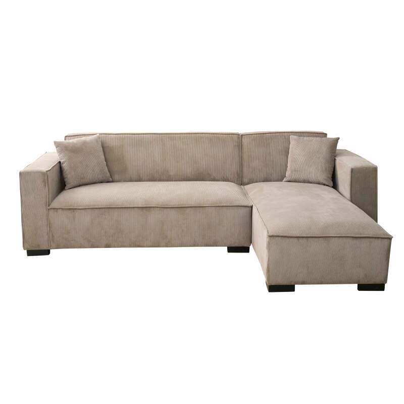 Sofá esquinero con chaise longue tela recta 3 plazas    (3/8)