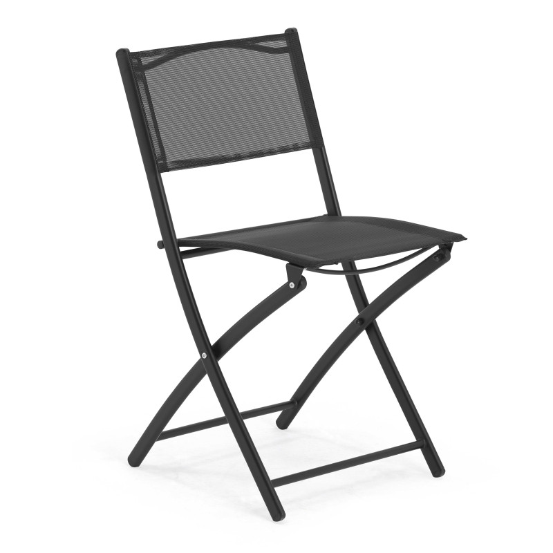 Mesa de jardín rectangular 130x80 cm y 4 sillas plegables