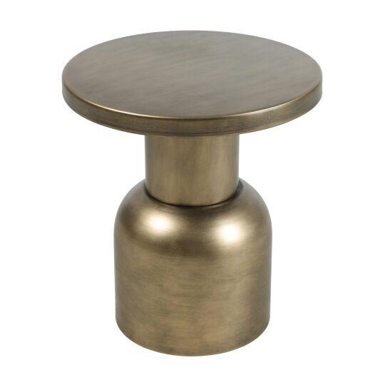Mesa de centro de metal dorado redonda Ø40 cm | Oviala