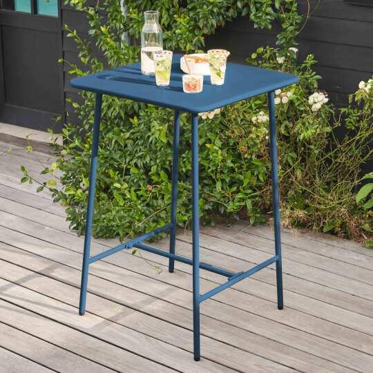 Mesa alta de exterior de metal 70x70x105 cm - Lifestyle