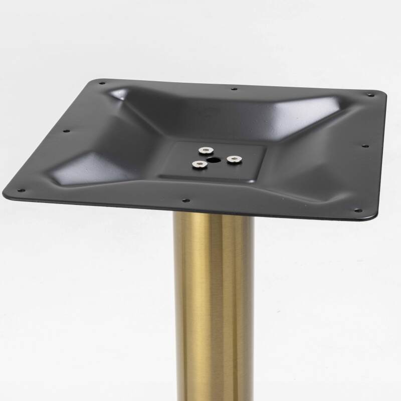 Mesa de comedor redonda Ø 60 cm en contrachapado con revestimiento laminado y cantos de aluminio