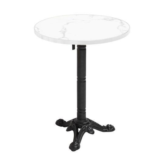 Mesa basculante redonda con asa Ø 60 cm de madera contrachapada con revestimiento de laminado y cantos de aluminio