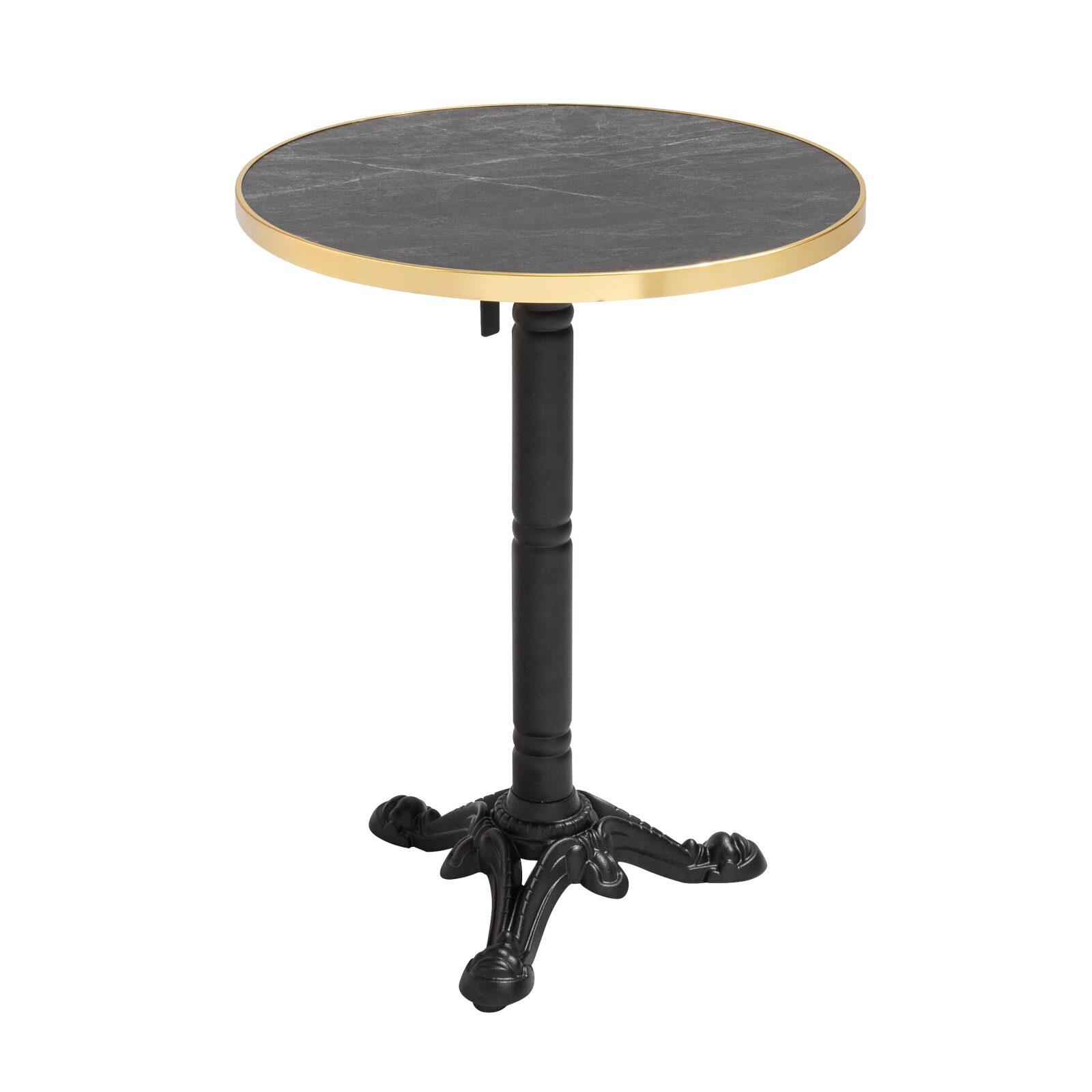 Mesa basculante redonda con asa Ø 60 cm de madera contrachapada con revestimiento de laminado y cantos de aluminio